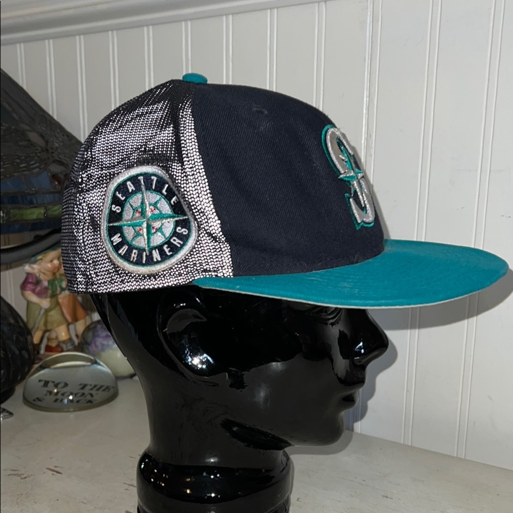 Vintage New Era fitted Seattle Mariners see-thru 2 tone mesh hat